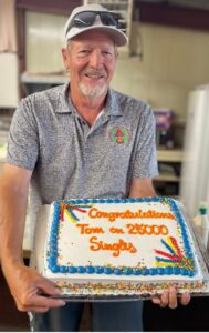 Tom Stoe registered his 25,000th singles target at Capital City Gun Club.